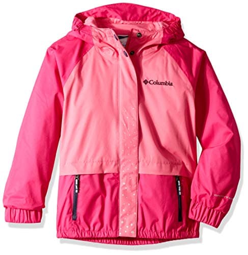 Image of Columbia Girls Splash S'more™ Rain Jacket, Haute Pink, Wild Geranium, X-Large