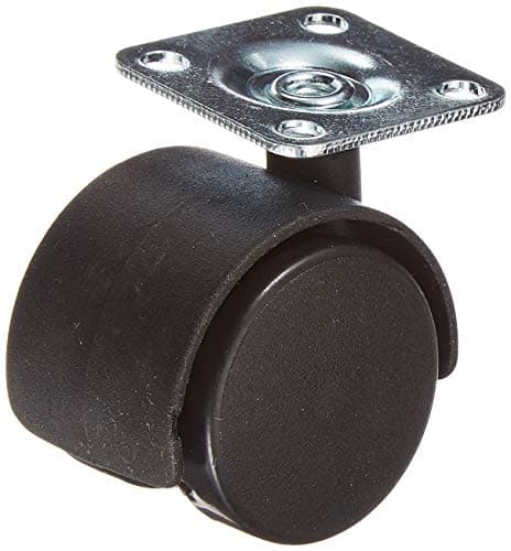 Image of Merriway® BH01564 (4 Pcs) Twin Plate Fix Nylon Wheel Castors Casters, 40mm (1.1/2 inch), Load Bearing 25Kg - Pack of 4 Pieces