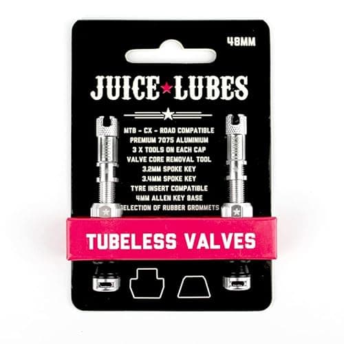 Image of Juice Lubes, Tubeless Valves (48mm, Silver)
