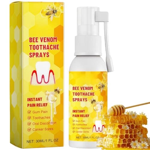 Image of Bee Ve/nom Toothache Re-LIEF Spray Extra Strong, Instant Toothache P-ain Re/LIEF for Adult, Long-Lasting Extra Strength Dental Gel, Gentle Re/LIEF Spray for Tooth Pa-in, Oral Gel for Gum & Oral Care