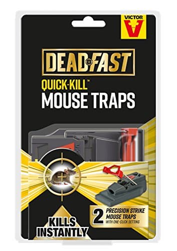 Image of Deadfast 20300577 Quick Kill Mouse Trap, Twin Pack - Black