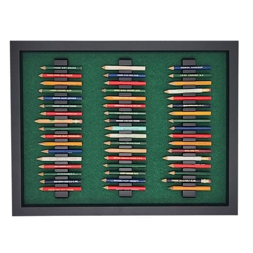 Image of Premium Wood Golf Pencil Case Holder Display - Holds 51 Pencils - Perfect Golf Gift - Black
