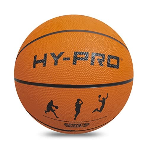 Image of Hy-Pro Basketball Size 5 – Basketball Ball with Durable Rubber Compound, High Bounce, Pimpled Grip for Enhanced Control, Recreational Ball for Home and Court Play, Outdoor Indoor Basket Ball, Tan