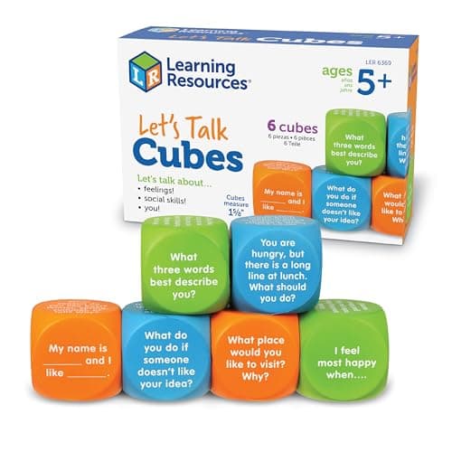 Image of Learning Resources Let’s Talk Cubes, Ages 5+, Conversation and Communication Game, Social and Emotional Learning