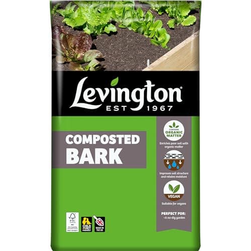 Image of Levington Composted Bark, 50 Litres, Soil Enricher (Pack of 6)