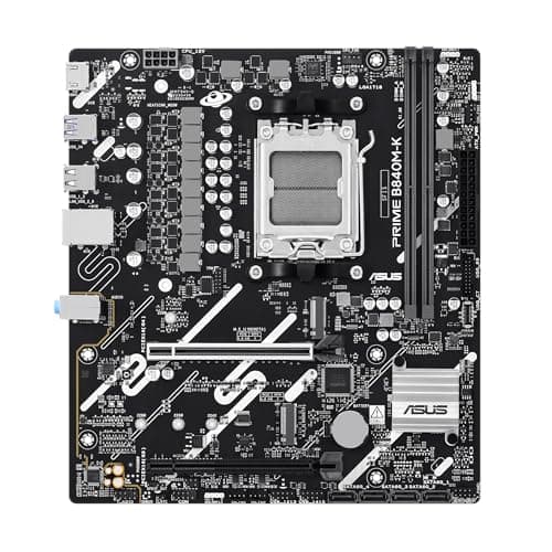 Image of ASUS Prime B840M-K AMD B840 Micro-ATX Motherboard (DDR5, Two M.2 Slots, Realtek 2.5Gb Ethernet, HDMI, Front USB 5Gbps Type-C, Aura Sync)