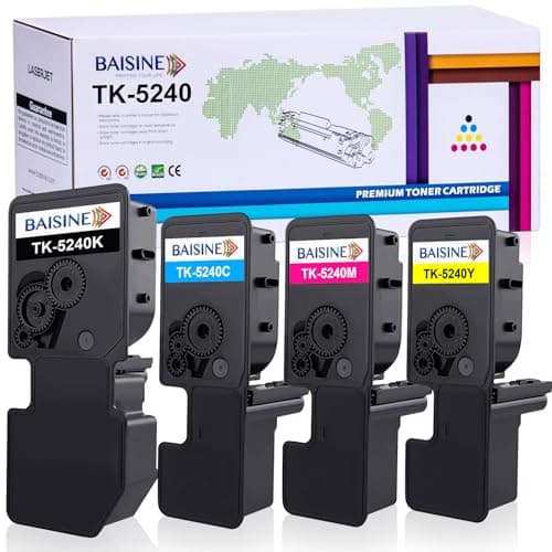 Image of BAISINE Compatible for Kyocera Ecosys M5526cdn Toner, for Kyocera TK-5240 TK5240 Toner for ECOSYS M5526cdn M5526cdw P5026cdn P5026cdw TK-5240K TK-5240C TK-5240M TK-5240Y