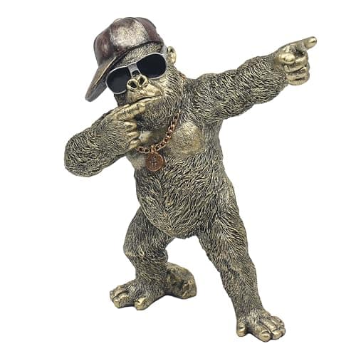 Image of Lesser & Pavey Animals with Attitude Gorilla Bolting Home Decor Figurines & Ornaments For Home & Office | Decorative Accessories Statues For Indoor & Outdoor | Lovely Gifts for Women & Men