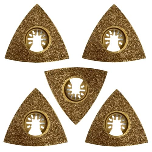 Image of 5 Pack - 78mm Carbide Rasp Multi Tool Blades Cutter Saw Set Compatible with Dremel Fein Multimaster Makita Etc Oscillating