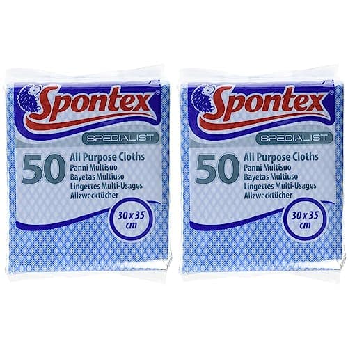 Image of Spontex Specialist All Purpose Cleaning Cloths, Blue (Pack of 100)