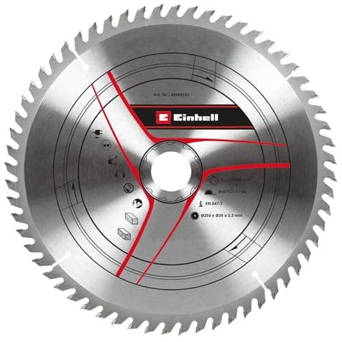 Image of Original Einhell Circular Saw Blade 250 x 30 mm (Saw Accessories, Diameter 250 mm, Attachment 30 mm, 60 Teeth, Cutting Width 3.2 mm, for Pull Mitre Saws and Table Saws)