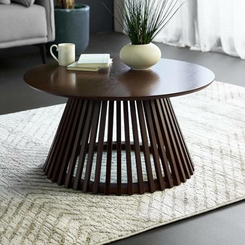 Image of Julian Bowen Ollie Dark Oak Effect 80cm Round Coffee Table
