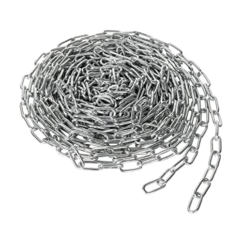 Image of JMIATRY 10 Metres Length 304 Stainless Steel Chain, 3mm Heavy Duty Chains Links, Galvanized Steel Welded Link Chain Lift for Fence Gate, Garage Doors, Swing Chains and Bicycle Security Lock