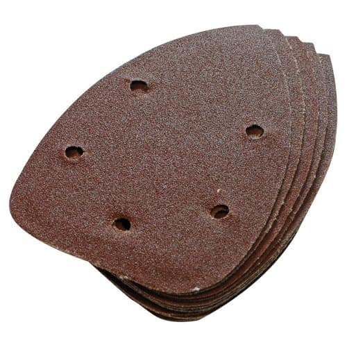 Image of Silverline 245094 Hook and Loop Detail Sander Sheets 140 mm 10pk 60 Grit