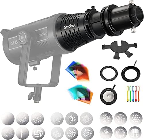 Image of GODOX SA-17 Projection Attachment with GOBO Set, Gel Set, GODOX SA17 for S30/S60/S60Bi Light