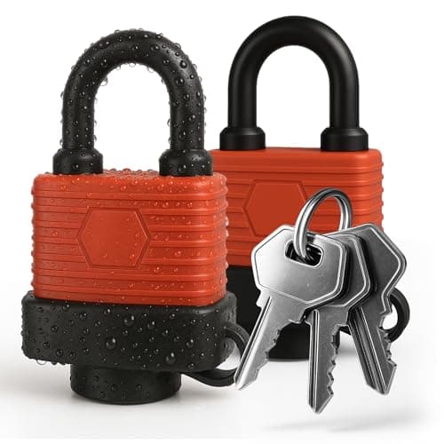 Image of SOL 2pk Weather Resistant Padlocks with Keys 40mm - Outdoor Pad Locks for Locker Shed Gate Garage Security Weather Resistant Metal Body Anti Theft Locking Hardware for Garden Storage Home Protection