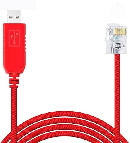 Image of Feanteek APC Serial Cable 940-0144b USB to RJ12 Console Cable for APC Meter and Switch PDU AP78xx,AP79xx,AP86xx,AP88xx,AP89xx(6FT/1.8M)