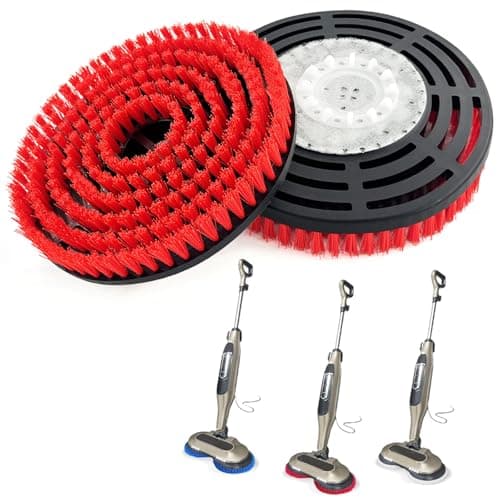 Image of 2 Pack S8201 Upgraded Replacement Steam Mop Brush Heads for Shark S8201 S8001 S7001 S7201 S7000 S7005 S7020 Steam Mop Steam & Scrub All-in-One Scrubbing,Dirt Grip Scrub Washable Replacement Brush,Red
