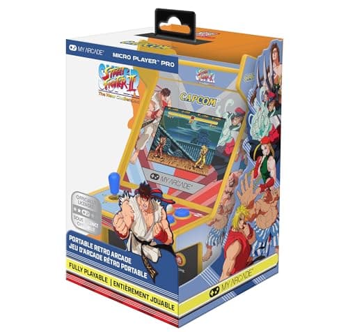 Image of My Arcade Super Street Fighter II Mini Arcade Machine - Micro Player Pro Table Top Arcade Machine, Portable Handheld Game, Retro Gaming Console, Mini Retro Games Machines for Kids & Adults