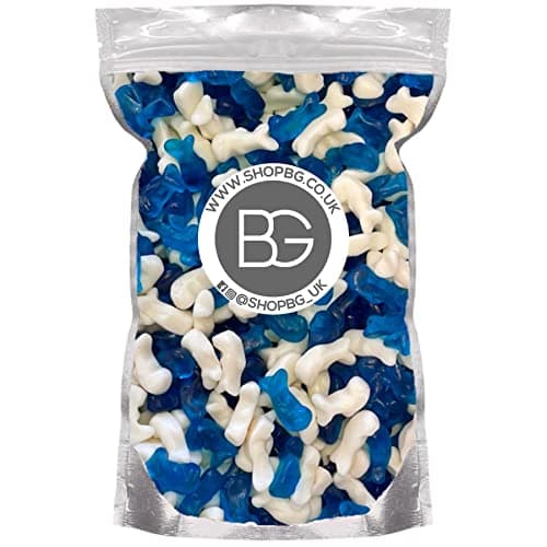 Image of BG Quality Pick & Mix Sweets - Choose Your Own Favourites Single Sweet Pouch 800g (Baby Dolphins)