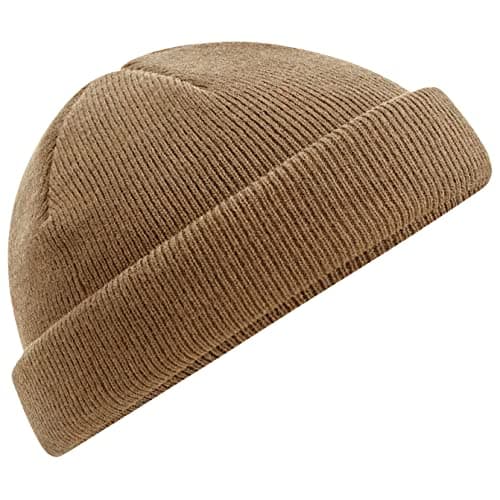 Image of Beechfield - B43R Biscuit Fisherman Style Beanie Hat - Unisex Winter Hat, Classic Knit and One Size Beenie Hat - Double Layer - 100% Recycled Polyester