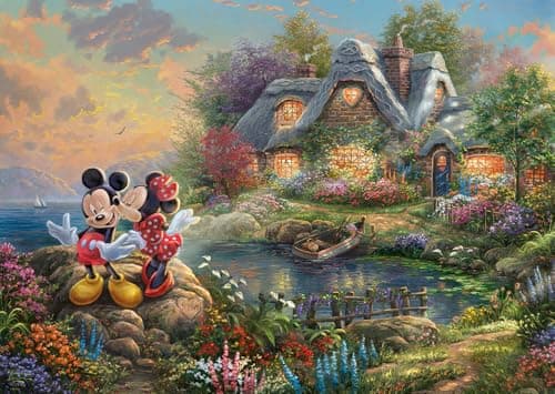 Image of Schmidt 59639 Thomas Kinkade Disney Mickey Mouse Jigsaw Puzzle, 1000 Pieces