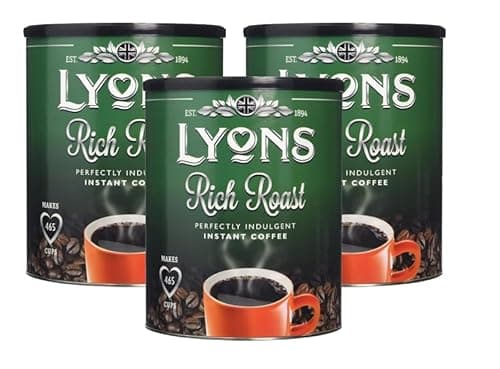 Image of 3x 750g Instant Coffee Granules, Lyons Rich Roast Ideal for Office,Canteen, Site Supplies, Staff Room Great Value.