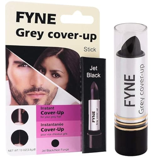 Image of FYNE Root Touch Up Cover Stick - Instant Jet Black Grey Hair Cover Up - Magic Retouch Temporary Hair Colour for Men & Women