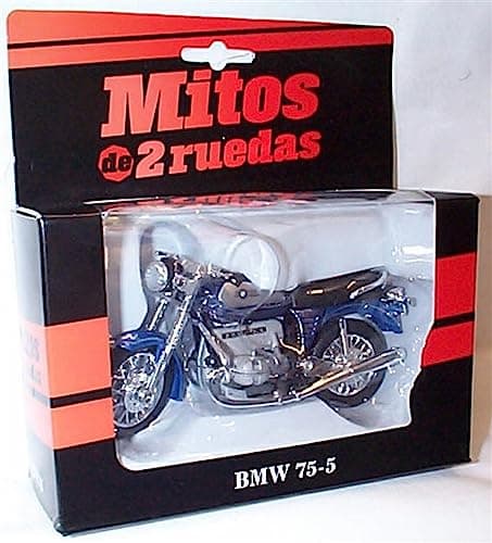 Image of welly dark blue B.M.W 75-5 bike 1:18 scale diecast model