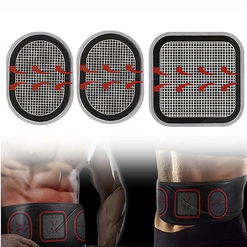 Image of BAAQII 3 Pcs Replacement Gel Pads,1 set Electrodes Pads for Slendertone Abs Belt, Updated Electrodes Body Pads Gel Adhesive, Compatible with Abs Belt