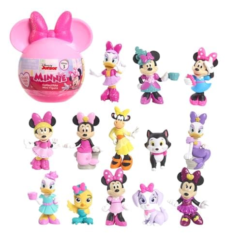 Image of Disney Junior Minnie Mouse 5 cm Collectible Mini Figure, Blind Box, Toy for Collectors, Fans, Girls, Kids, Ages 3 and Up by Just Play