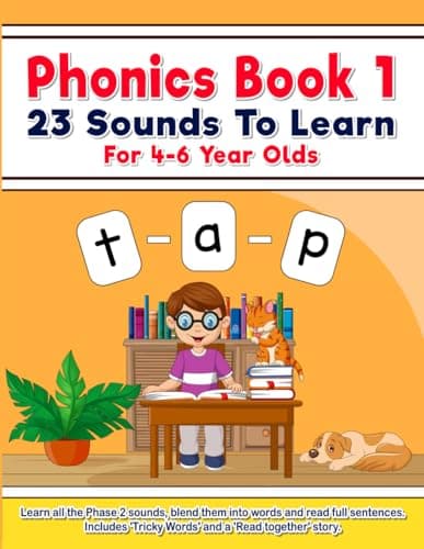 Image of Phonics Workbook 1 for 4-6 year olds - learn to read with the first set of sounds: Including s a t p i n and 17 more sounds