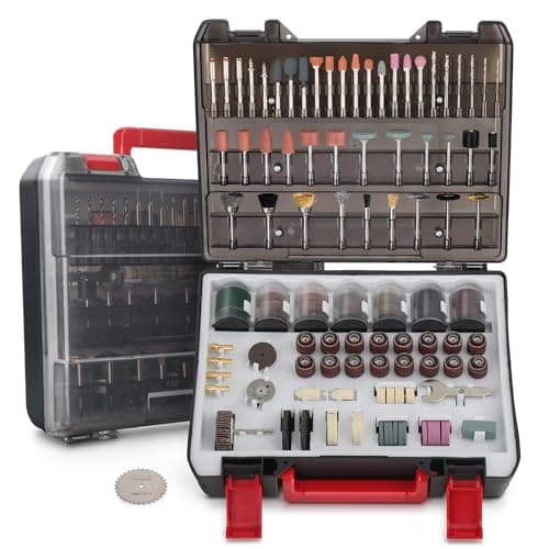 Image of Hi-Spec 305pc Rotary Tool Accessories Bit Set. Compatible 1/8" 3.2mm Collets, Sanding, Cutting, Polishing, Drilling Bits & More in a Portable Tool Box Case
