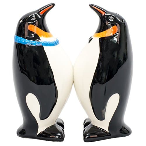Image of Salt & Pepper Shakers Set - SOUTH POLE PRIDE New Ceramic Gifts 8169