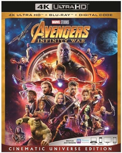 Image of Avengers Infinity War 4K Ultra HD + Blu Ray + Digital Code [Blu-ray]