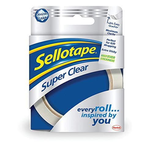 Image of Sellotape Super Clear Tape 24mm x 50m (6 Pack) 1569087