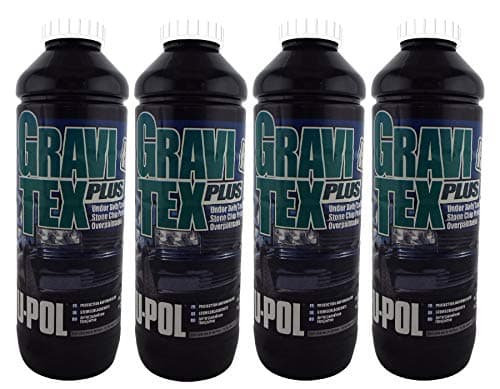 Image of Gravitex UPol Stone Chip Protector White 1 Litre X 4 Overpaintable Chassis Protection Tough Hard Durable Coating Designed To Reproduce The Manufacturers Original Stone Chip Finish