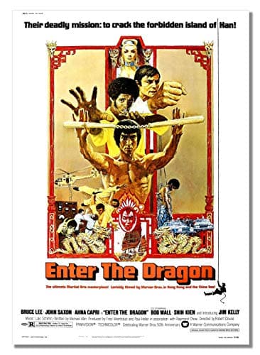 Image of Enter The Dragon A3 Unframed Martial Arts Action Film Advert Poster Bruce Lee Vintage Stars Photo Picture