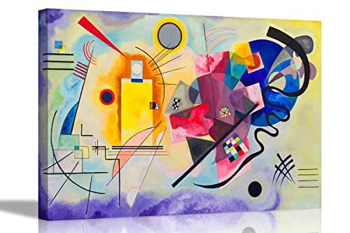 Image of Yellow Red Blue by Wassily Kandinsky on Framed Canvas Prints Pictures Home Office Bedroom Wall Art 76 x 50cm (30 x 20 inches)