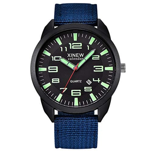 Image of Analog Sports Stainless Watch Mens Steel Wrist Outdoor Quartz Date Men's Watch Women Wrist Watch (E, One Size)
