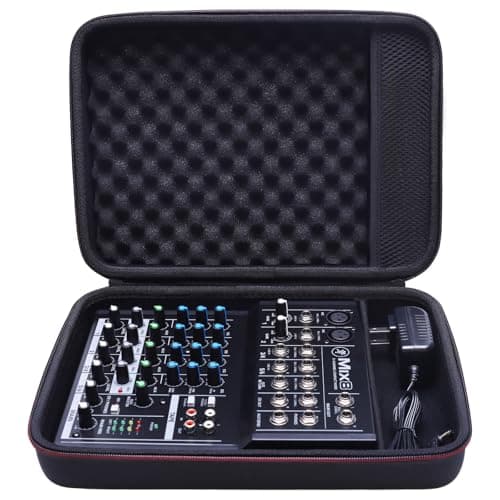 Image of LTGEM Hard Mixer Case for Mackie Mix8 / Mackie ProFX6v3 / Behringer FLOW 8 Compact Mixer, Travel Protective Carrying Storage Bag