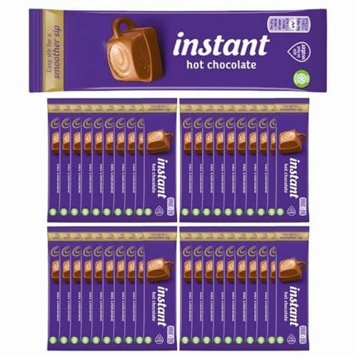 Image of Instant Hot Chocolate Sachet 28g x 40 - Rich & Creamy Hot Cocoa Drink - Just Add Hot Water - Single-Serve for Travel Work Office On-the-go with Welari Thank You Card | (40 Pack)