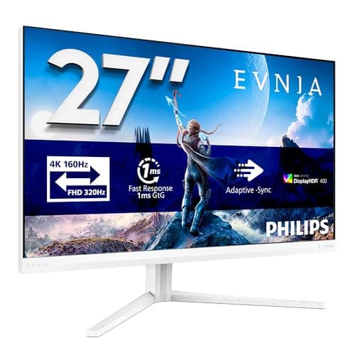 Image of Philips Evnia 27M2N5901A - 27 inch UHD Gaming Monitor, 160Hz 4K / 320Hz FHD Dual Frame, 1ms, IPS, G-Sync comp., HDR400, Ambiglow (3840x2160, 2x HDMI 2.1, DP 1.4, USB-C 65W, USB Hub)