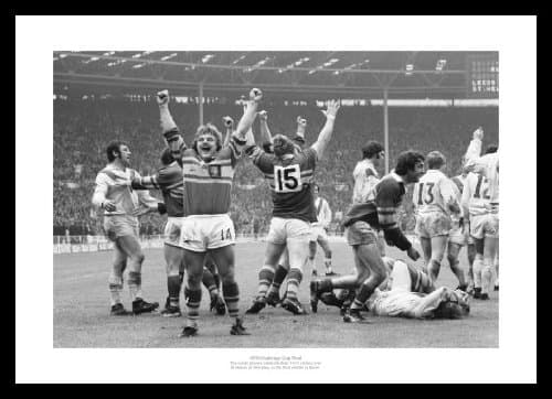 Image of Rugby League Framed Leeds 1978 Challenge Cup Final Photo Memorabilia