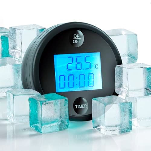 Image of Ice Bath Thermometer and Timer - Waterproof Floating Thermometer for Ice Bath & Pool - Patented design with Accurate Reading & Improved Sealing