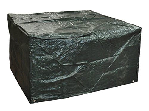 Image of Selections Large 4 Seater Rattan Cube Garden Furniture Waterproof Cover in Green (1.35m)