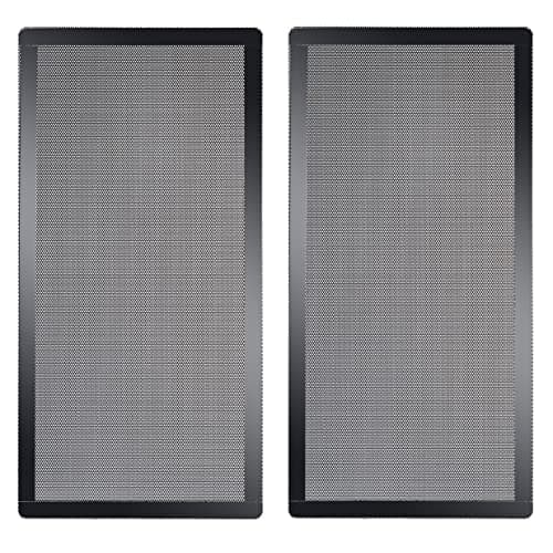 Image of 280mm x 140mm Computer Case Fan Dust Filter PC Mesh Filter Cover Grills with Magnetic Frame, Black Color (2 Pcs)