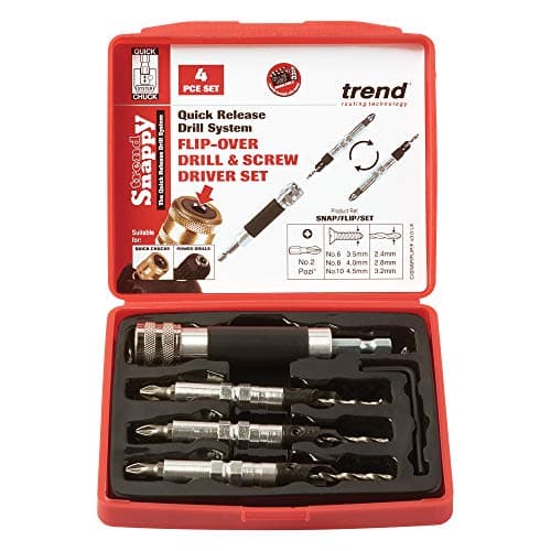 Image of Trend Snappy 4-Piece Flip Over Driver Set, Quick Change & Efficient Piloted Countersinking, SNAP/FLIP/Set