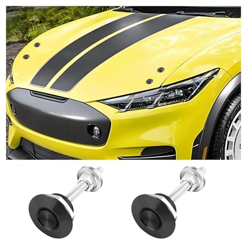 Image of 2 PCS 30mm Hood Pins,Stainless Steel Bonnet Pins Quick Release & Securely Holding Down The Car Hood,Universal Car Accessories Hood Pins Kit for Car SUV Truck (Black)