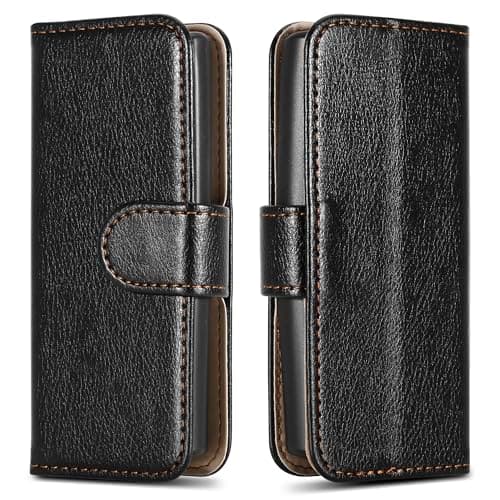 Image of PIXFAB for Nokia 105 2G (2023) Case - Leather Wallet Phone Case, Magnetic Book Flip Folio Cover [Card Slots] and [Kickstand] Case Compatible with Nokia 105 2G (2023) - Black